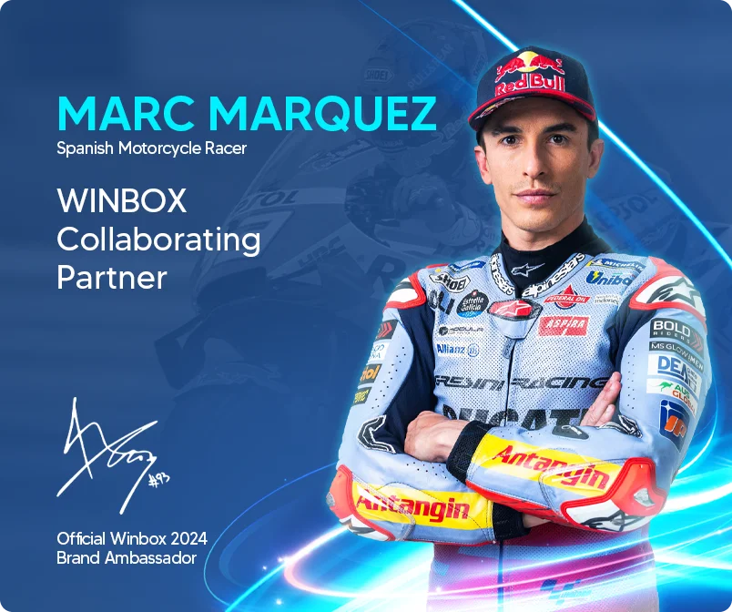 Marc Marquez, Spanish MotoGP Champion, Official Brand Ambassador for Winbox Casino – Trusted Online Gaming Malaysia.